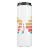 Custom Retro Styled Boston Terrier Dog Lover Thermosbecher (Rückseite)