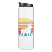 Custom Retro Styled Boston Terrier Dog Lover Thermosbecher (Nach rechts gedreht)
