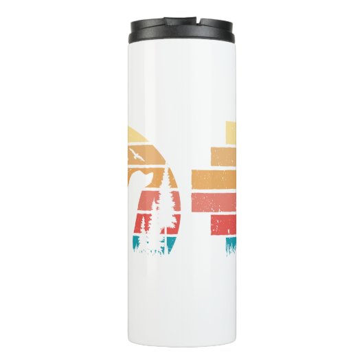 Custom Retro Styled Labrador Retriever Dog Lover Thermosbecher (Rückseite)