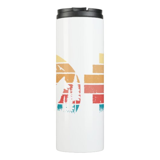 Custom Retro Styling German Shepherd Dog Lover Thermosbecher (Rückseite)