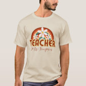 Custom Retro Teacher Shirt mit Namen (Vorderseite)