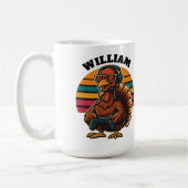 Custom Retro Thanksgiving Turkey Gamer Kaffeetasse (Links)