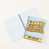 Custom Retro Vintag Groovy Principal Blume Power Notizblock (Innenseite)