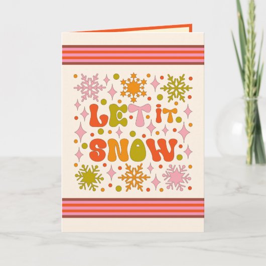 Custom Retro Vintage Weihnachten Let it Snow (Vorderseite)