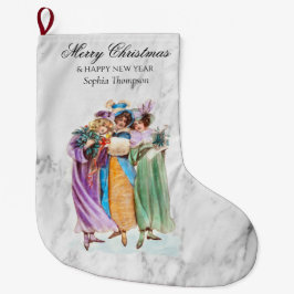 Custom Retro Vintage Weihnachts-Party Ladys Großer Weihnachtsstrumpf