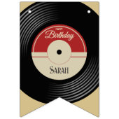 Custom Retro Vinyl Record Bunting Flags Wimpelkette (Erste Fahne)