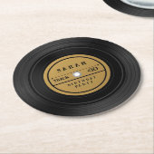 Custom Retro Vinyl Record Paper Coasters Runder Pappuntersetzer (Angewinkelt)