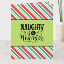 Custom Retro Weihnachten "Naughty is a New Nice"