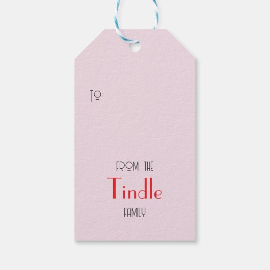 Custom Retro Weihnachts-Regenbogen "Joy to the Wor Geschenkanhänger (Rückseite)