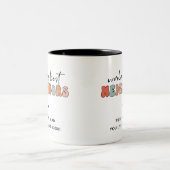 Custom Retro World's Best Neighbors Zweifarbige Tasse (Mittel)
