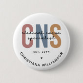 Custom Retro ZNS Klinischer Krankenpfleger Spezial Button (Vorderseite)