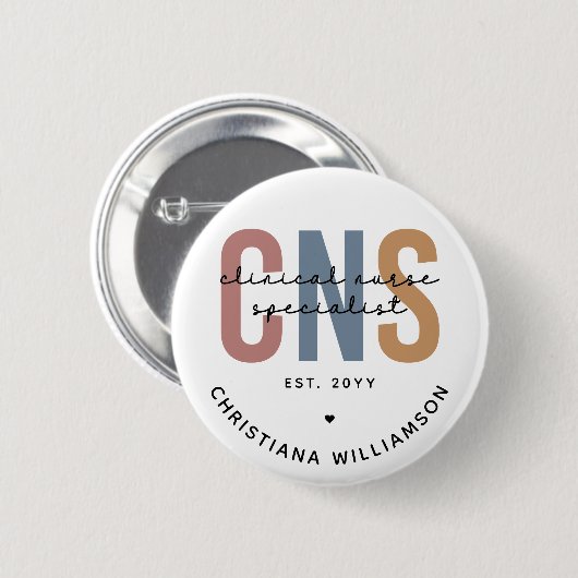 Custom Retro ZNS Klinischer Krankenpfleger Spezial Button (Vorne & Hinten)