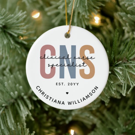Custom Retro ZNS Klinischer Krankenpfleger Spezial Keramik Ornament (Baum)