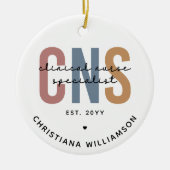 Custom Retro ZNS Klinischer Krankenpfleger Spezial Keramik Ornament (Vorne)