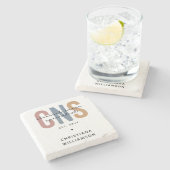 Custom Retro ZNS Klinischer Krankenpfleger Spezial Steinuntersetzer (Seitenansicht)