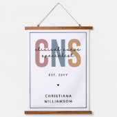 Custom Retro ZNS Klinischer Krankenpfleger Spezial Wandteppich Mit Holzrahmen (Vorderseite)