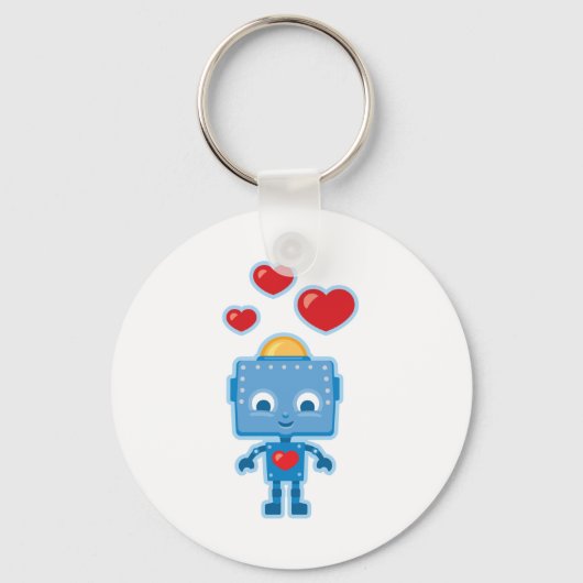 Custom Retrobot Art Personalisiert Schlüsselanhänger (Vorderseite)