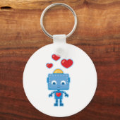 Custom Retrobot Art Personalisiert Schlüsselanhänger (Vorderseite)