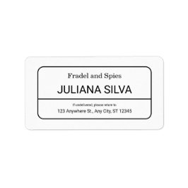 Custom Return Address Label Adressaufkleber