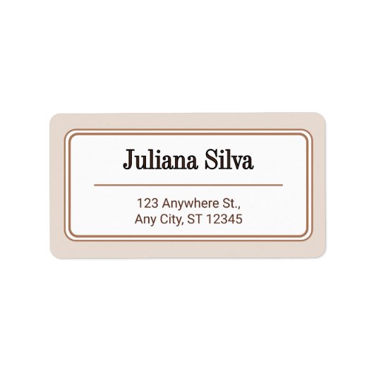 Custom Return Address Label Adressaufkleber (Vorne)
