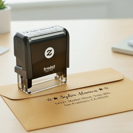 Custom Return Address Rubber Stamp. Self Addressed Permastempel