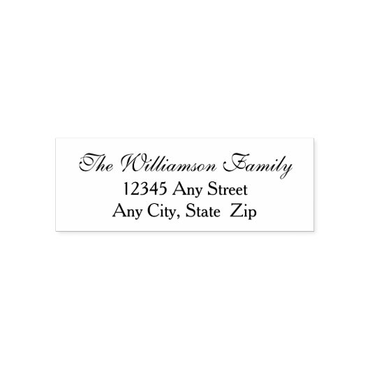 Custom Return Address Stamp – Elegant Script Permastempel (Design)