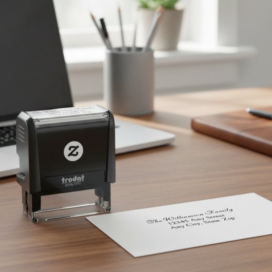 Custom Return Address Stamp – Elegant Script Permastempel
