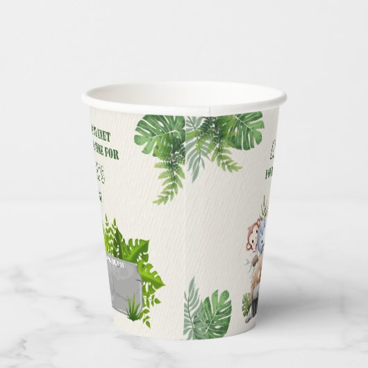 Custom Reusable Sustainable Wild Safari Animals  Pappbecher (Rechts)