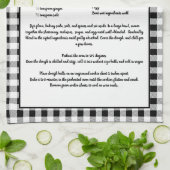 Custom Rezept Schwarz-weiß Bauernhof Buffalo Karie Geschirrtuch (Gefaltet)