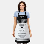 Custom Rezept Schwarz-weiß Bauernhof Buffalo Karie Schürze (Getragen)