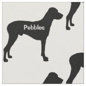 Custom Rhodesian Ridgeback Dog Silhouette Stoff (Nahaufnahme)
