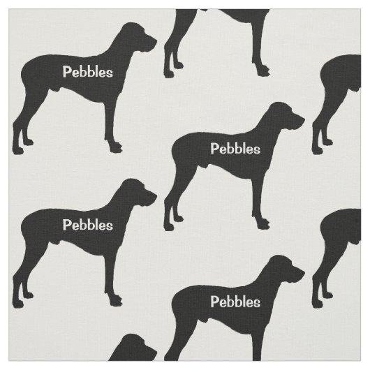 Custom Rhodesian Ridgeback Dog Silhouette Stoff (Muster)