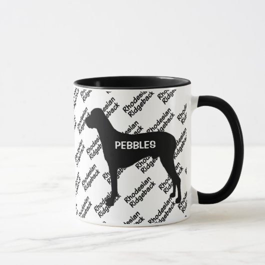 CUSTOM Rhodesian Ridgeback Silhouette Tasse (Rechts)