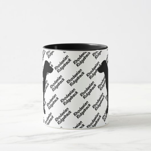 CUSTOM Rhodesian Ridgeback Silhouette Tasse (Zentrum)