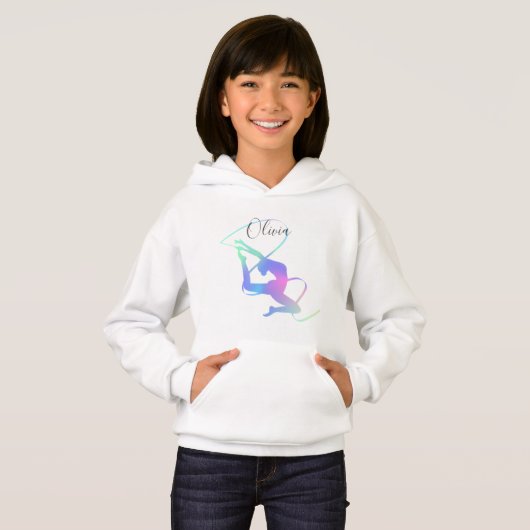 Custom Rhythmic Gymnastics Ribbon Hoodie - Custom  (Vorne ganz)