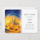 Custom Riad Saudi-Arabien Zielort Save The Date (Vorderseite)