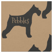 Custom Riant Schnauzer Dog Fabric Stoff (Nahaufnahme)