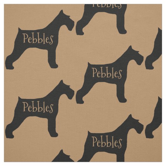 Custom Riant Schnauzer Dog Fabric Stoff (Muster)