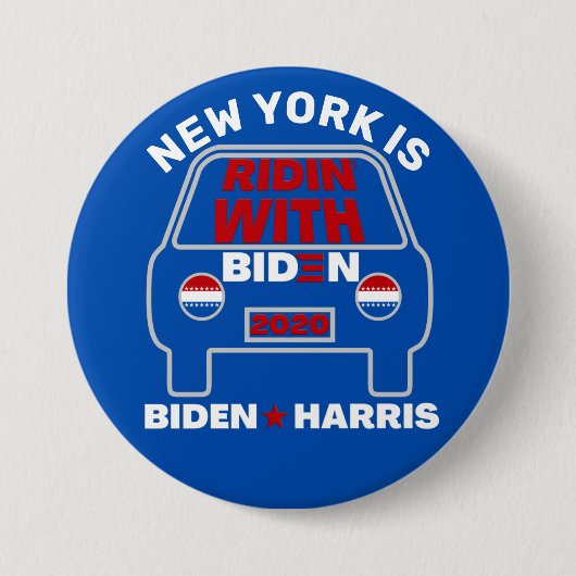 Custom Ridin' with Biden 2020 for President Button (Vorderseite)