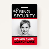 Custom Ring Security Ring Bearer Hochzeitsicherhei Ausweis (Rückseite)