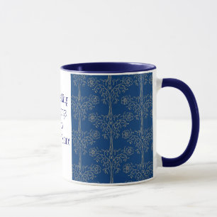 Custom Ringer Tasse, Dunkelblau, Gold-Effekt-Muste Tasse