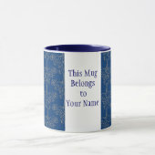 Custom Ringer Tasse, Dunkelblau, Gold-Effekt-Muste Tasse (Zentrum)