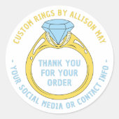 Custom Rings Maker Thank You for Order Stickers (Vorderseite)