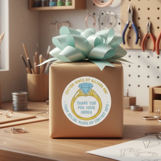 Custom Rings Maker Thank You for Order Stickers