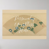 CUSTOM Rinpa School Morning Glory Fan Pattern Art Poster (Vorne)