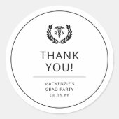 Custom RN Nurse Graduation Party Vielen Dank Runder Aufkleber (Vorderseite)
