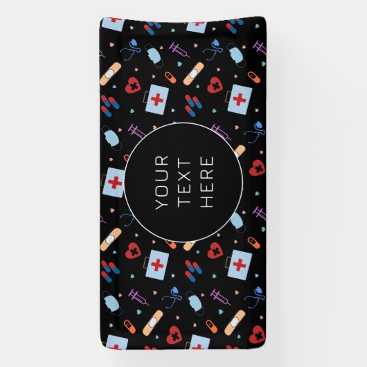 Custom RN Nurse | Medizinisches Muster Banner (Vertikal)