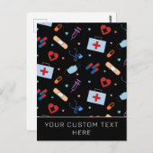 Custom RN Nurse | Medizinisches Muster Postkarte (Vorne/Hinten)
