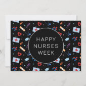 Custom RN Nurses Week | Medizinisches Muster Dankeskarte (Vorderseite)