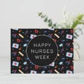 Custom RN Nurses Week | Medizinisches Muster Dankeskarte (Stehend Vorderseite)